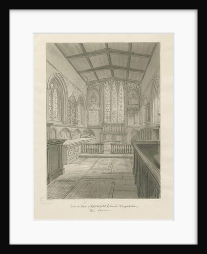 Interior of Blithfield Church by John Chessell Buckler