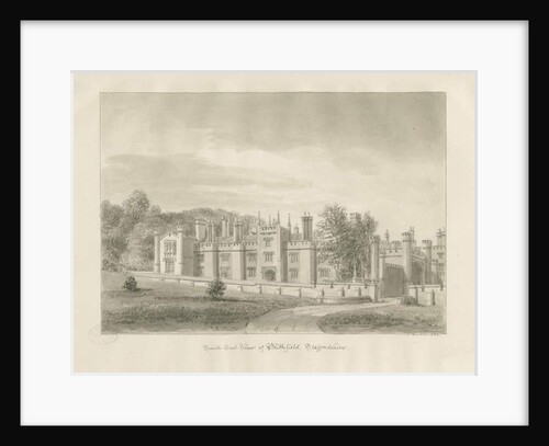 Blithfield Hall: sepia drawing, 1823 by John Buckler