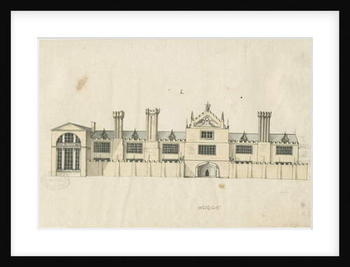 Blithfield Hall: tinted pen drawing, nd [18th cent] by Stebbing Shaw
