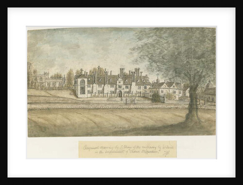 Blithfield Hall: water colour painting, nd [18th cent] by Stebbing Shaw