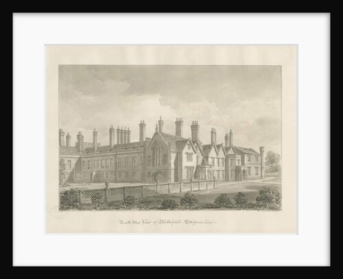 Blithfield Hall: sepia drawing, 1823 by John Buckler