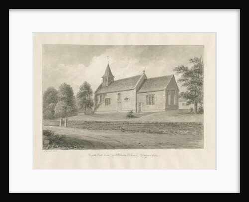 Blurton Church: sepia drawing, 1848 by John Buckler