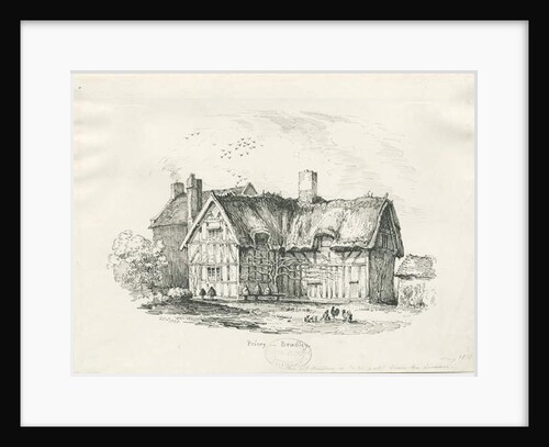 Bradley 'Priory' : pen drawing, 1838 by Thomas Peploe Wood