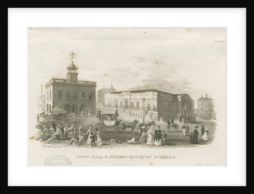 Burslem - Town Hall and Market House by School English