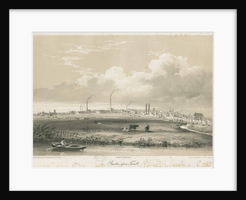 Burton-upon-Trent Bridge and Town by Charles Joseph Hullmandel