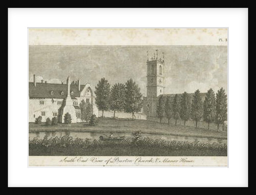 Burton-upon-Trent Abbey: engraving, nd [c 1795] by Stebbing Shaw