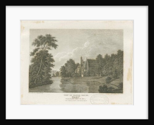 Burton-upon-Trent - Manor House: engraving, nd [c 1812] by William Carter