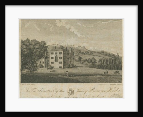 Butterton Hall: engraving by Stebbing Shaw