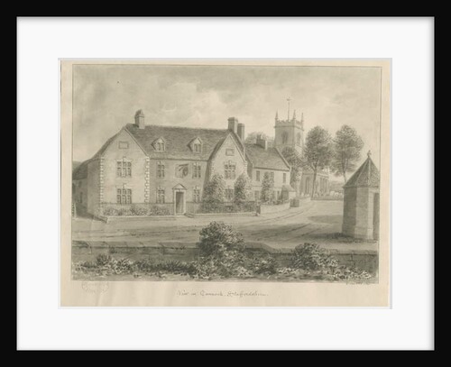 Cannock Town: sepia wash, 1841 by John Chessell Buckler