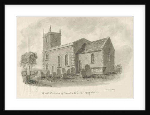Cauldon Church: sepia drawing, 1844 by John Buckler