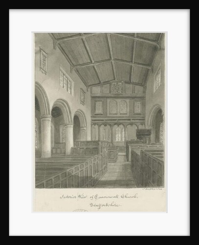Interior of Caverswall Church by John Buckler