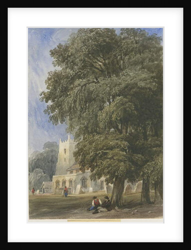Caverswall Church: water colour painting, nd [c1830-1840] by Lewis John Wood