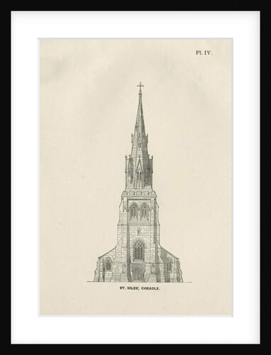 Cheadle - St. Giles' Church: wood engraving, nd [19th cent] by School English