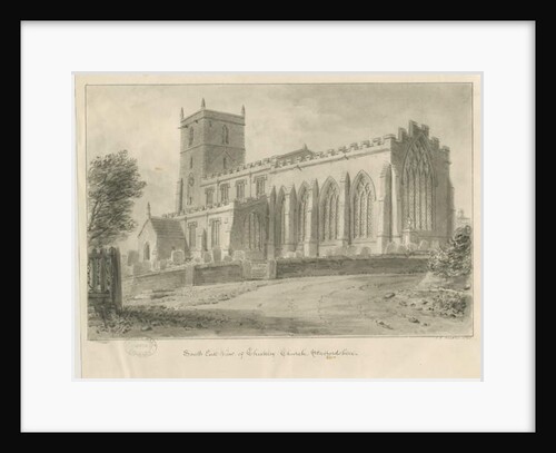 Checkley Church by John Chessell Buckler