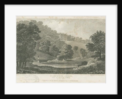 Cheddleton - 'Westwood House' : steel engraving, nd [1830] by Frederick Calvert