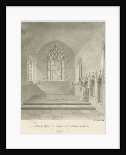 Interior of Cheddleton Church by John Buckler