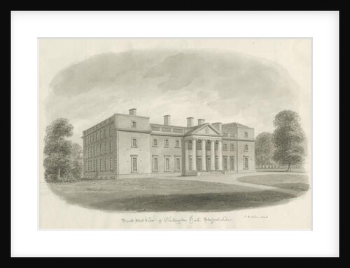 Chillington Hall: sepia drawing, 1843 by John Buckler