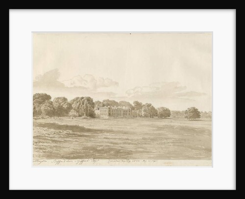 Chillington Hall: sepia drawing, 1820 by Cornelius Varley