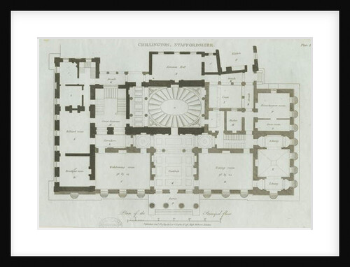 Chillington Hall: engraving, 1789 by John Soane