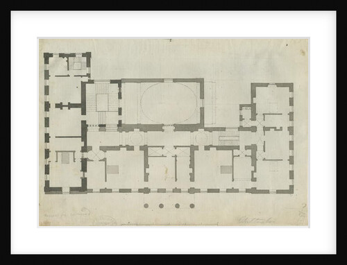 Chillington Hall: pen and pencil drawing, nd [1789] by John Soane