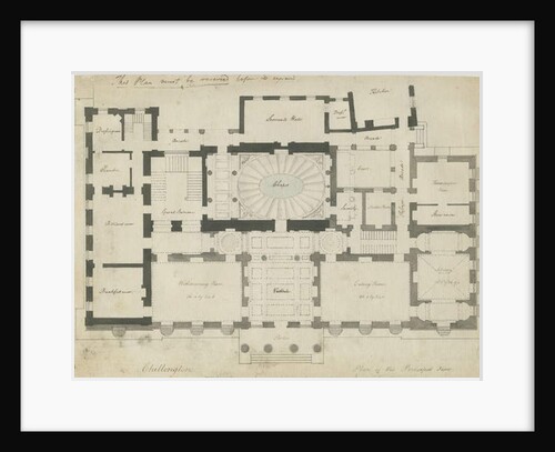 Chillington Hall: pen and pencil drawing, nd [1789] by John Soane