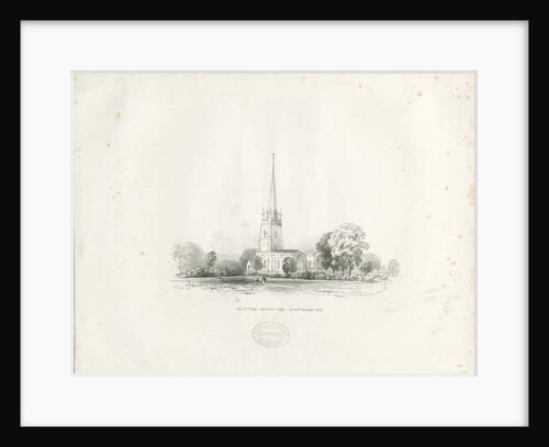 Clifton Campville Church: lithograph, 1840 by School English