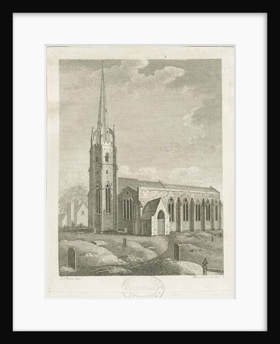 Clifton Campville Church: engraving, nd [c 1790] by Stebbing Shaw