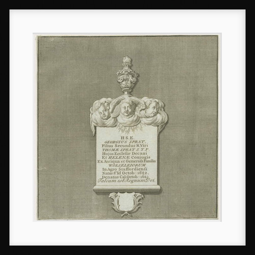 Colwich - Mural Monument to George Sprat: engraving, nd [?19th cent]. by School English