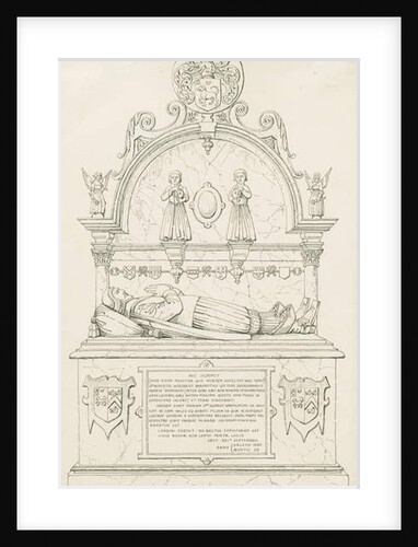 Colwich - Wolseley Monument: pen drawing, 1839 by Thomas Peploe Wood