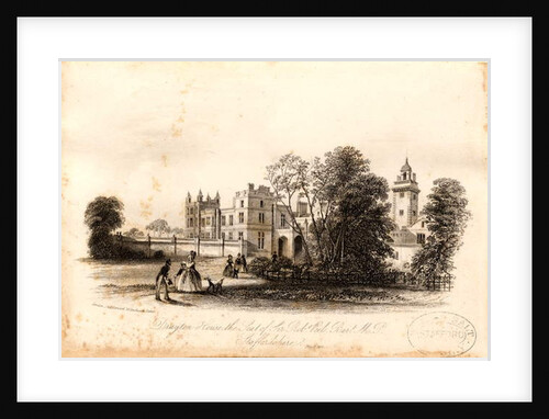 Drayton Bassett - 'Drayton Manor' : line engraving, 9 May 1841 by School English