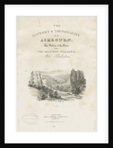 Dovedale - landscape: lithograph, nd [?19th cent] by School English