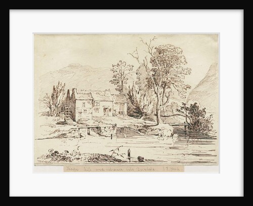 Dovedale - Thorpe Mill: pen and sepia drawing, 1836 by Thomas Peploe Wood