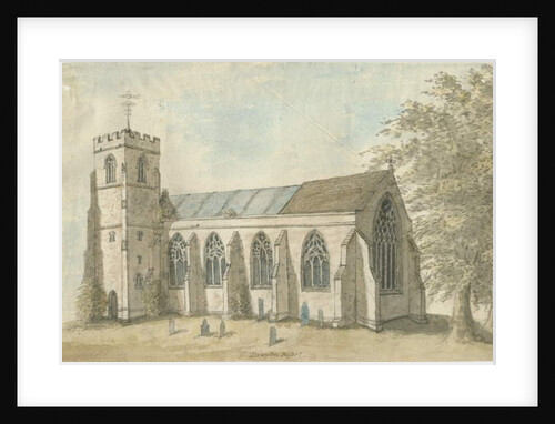 Drayton Bassett Church: water colour painting, nd[1762-1802] by Stebbing Shaw