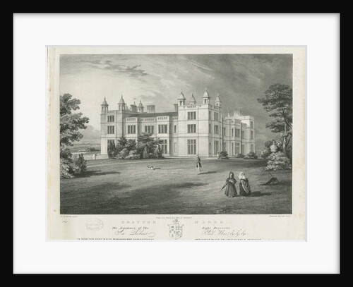 Drayton Bassett - 'Drayton Manor': lithograph , nd [1812-1863] by John Brandard