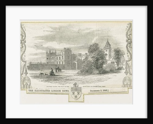 Draton Bassett - 'Drayton Manor' : woodcut engraving by William Linton