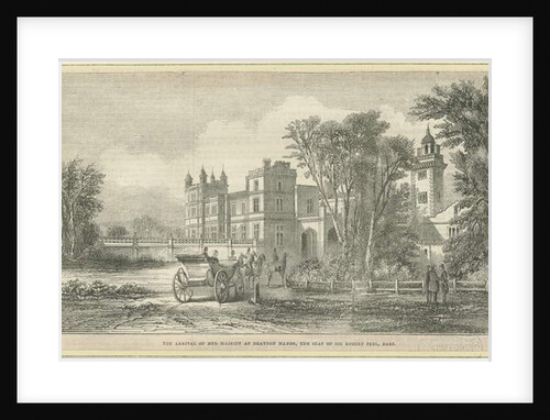 Drayton Bassett - 'Drayton Manor' : woodcut engraving, nd [?19th cent] by School English