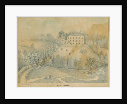 Drayton-in-Hales - Pelwall House: blue wash drawing, nd [?19th cent] by C.B Ash