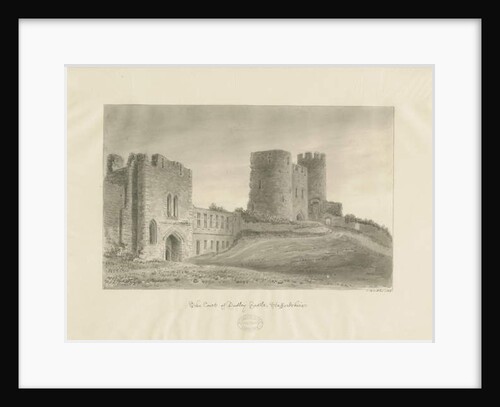 Dudley Castle - The Keep: sepia drawing, 1812 by John Buckler