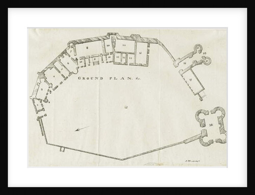 Dudley Castle: lithograph by Luke Booker
