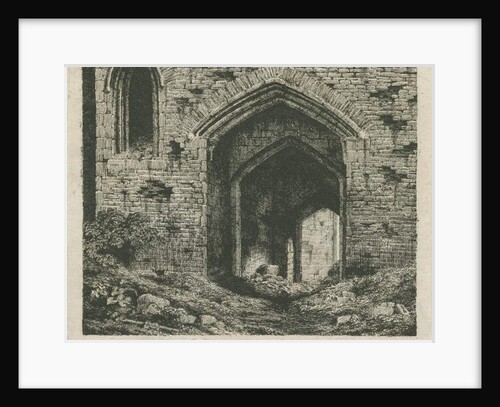 Dudley Castle - The Gatehouse: etching, nd [?19th cent] by School English