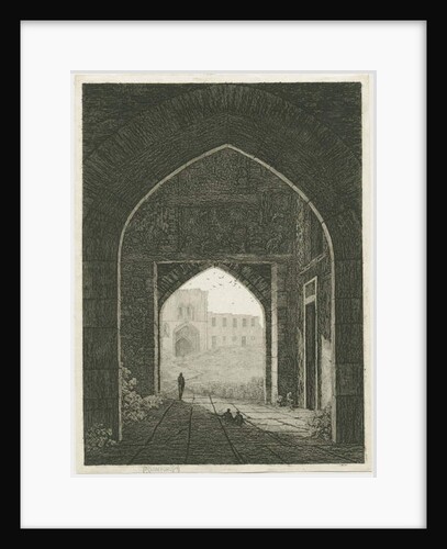 Dudley Castle - Gatehouse and North Gateway: etching, nd [?19th cent] by School English