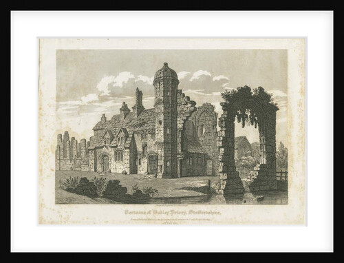 Dudley Priory: engraving, nd [c 1821] by John Coney