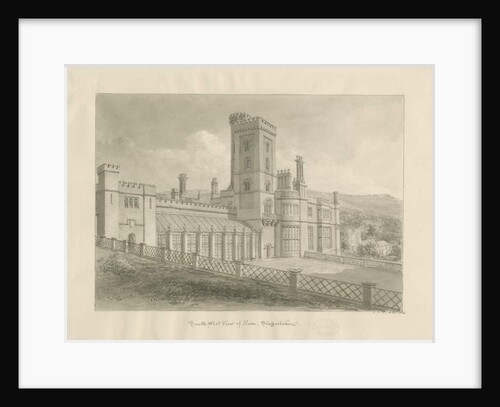 Ilam Hall: sepia drawing, 1826 by John Chessell Buckler
