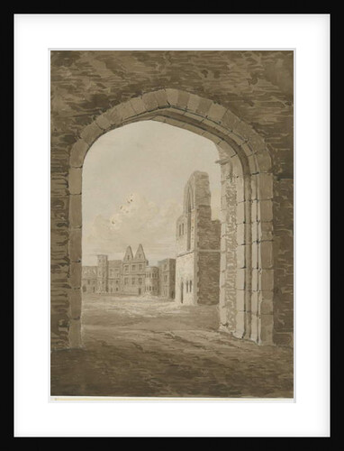 Dudley Castle - The Keep: red-sepia drawing, 8 Jun 1843 by Allen Edward Everitt