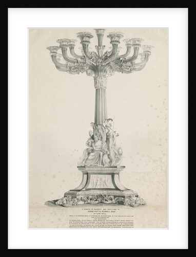 Ilam Hall - Candelabra: lithograph, 1832 by Louis Haghe
