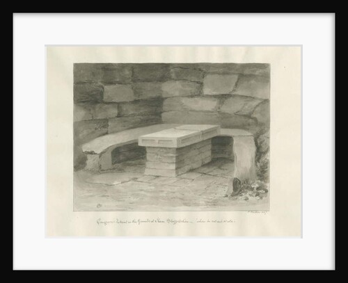 Ilam Hall - 'Congrave's Retreat' : sepia drawing, 1847 by John Buckler