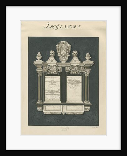 Ingestre Church - tablets to Walter Chetwynd elder and younger: painting, nd [?19th cent] by John Robert Fernyhough