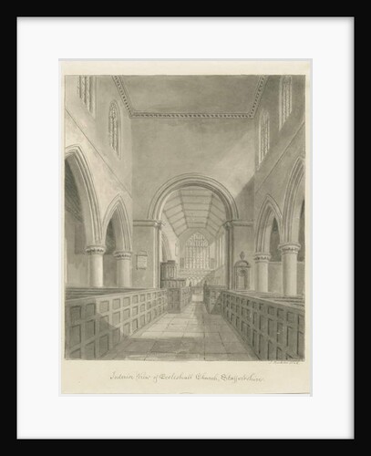 Interior of Eccleshall Church by John Buckler