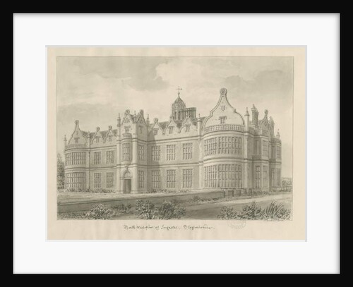 Ingestre Hall: sepia drawing, 1815 by John Buckler