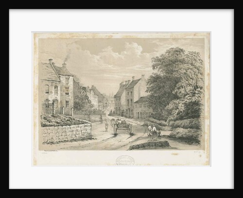 Eccleshall Village: lithograph by Louis Haghe